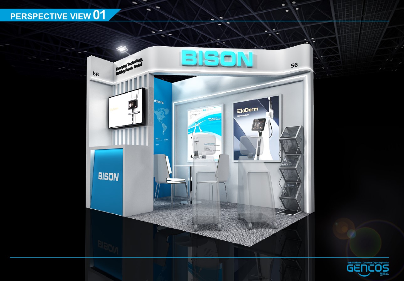 Bison at Imcas 2026 exhibition booth view